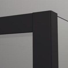 EASY STR4P – Paravan duș Ronal cu profil compensator de fixare, sticlă transparentă, profil negru mat