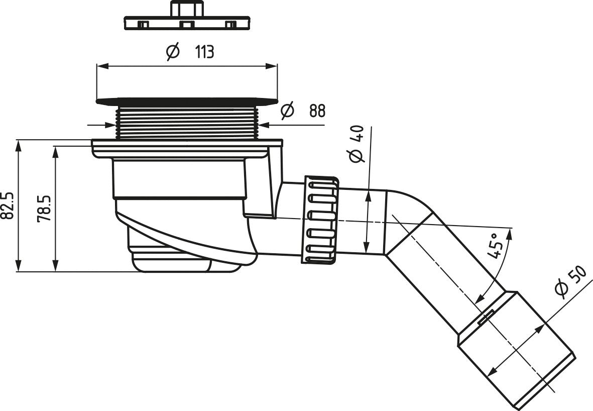 Șifon pentru cădiță de duș Sanswiss SIWL