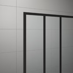 EASY STR4P LOFT 72 - Paravan duș Ronal cu profil compensator de fixare, sticlă transparentă, profil negru mat