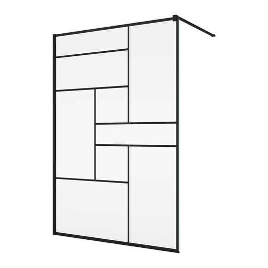 EASY STR4P LOFT 73 - Paravan duș Ronal cu profil compensator de fixare, sticlă transparentă, profil negru mat