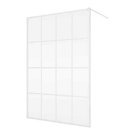 EASY STR4P LOFT 75 - Paravan duș Ronal cu profil compensator de fixare, sticlă transparentă, profil alb mat