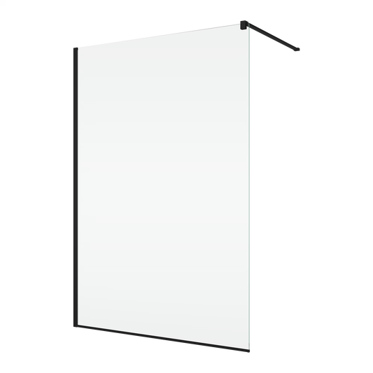 EASY STR4P – Paravan duș Ronal cu profil compensator de fixare, sticlă transparentă, profil negru mat