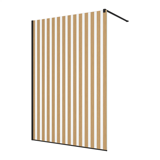 EASY STR4P JAPAN - Paravan duș Ronal cu profil compensator de fixare, sticlă 82 Japan, profil negru mat