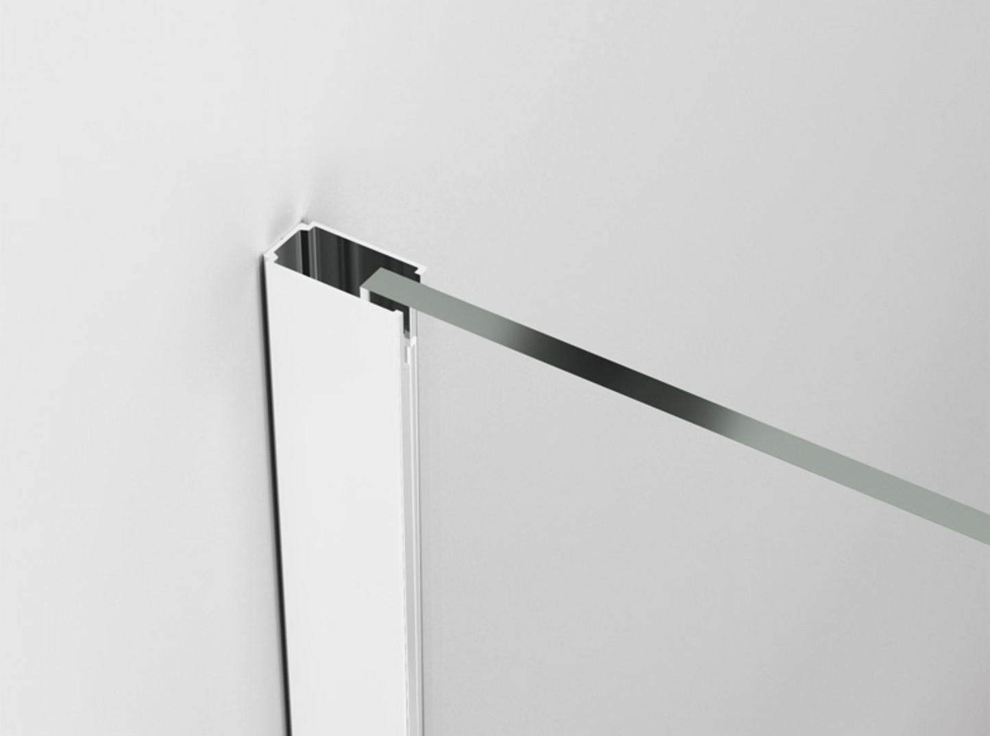 EASY STR4P LOFT 73 - Paravan duș Ronal cu profil compensator de fixare, sticlă transparentă, profil alb mat