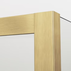 EASY STR4P LINA - Paravan duș Ronal cu profil compensator de fixare, sticlă canelată, profil auriu periat