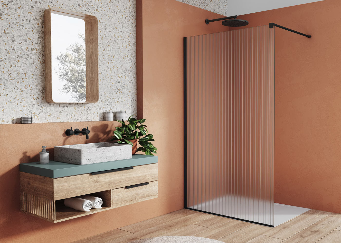 Paravane walk-in duș