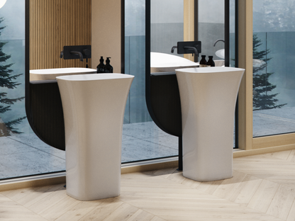 Lavoar freestanding Assos 40x50x85, white