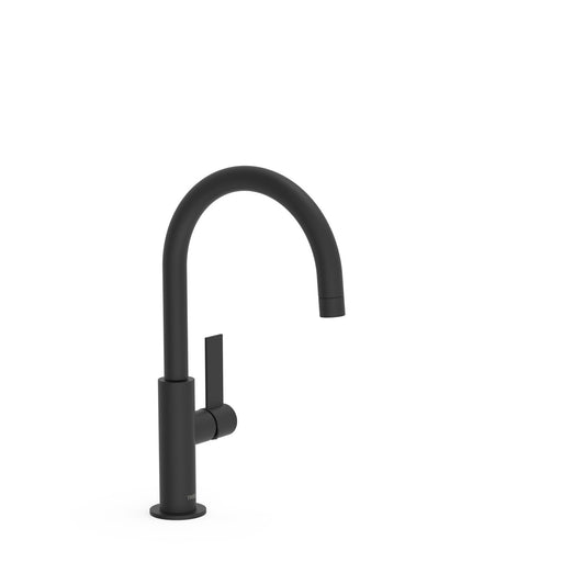 PROJECT-TRES baterie monocomandă pentru lavoar pe blat, pipă tip C, 21190501NM negru mat