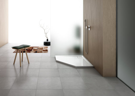 LIVADA, W205 cădiță de duș RONAL, pentagonala, din marmură sintetică