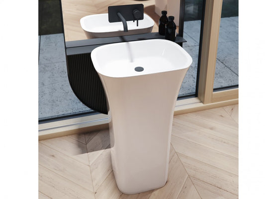 Lavoar freestanding Assos 40x50x85, white