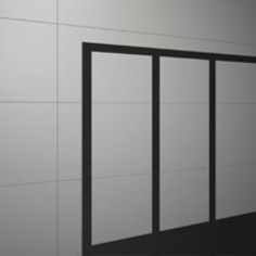 EASY STR4P LOFT 69 - Paravan duș Ronal cu profil compensator de fixare, sticlă transparentă, profil negru mat