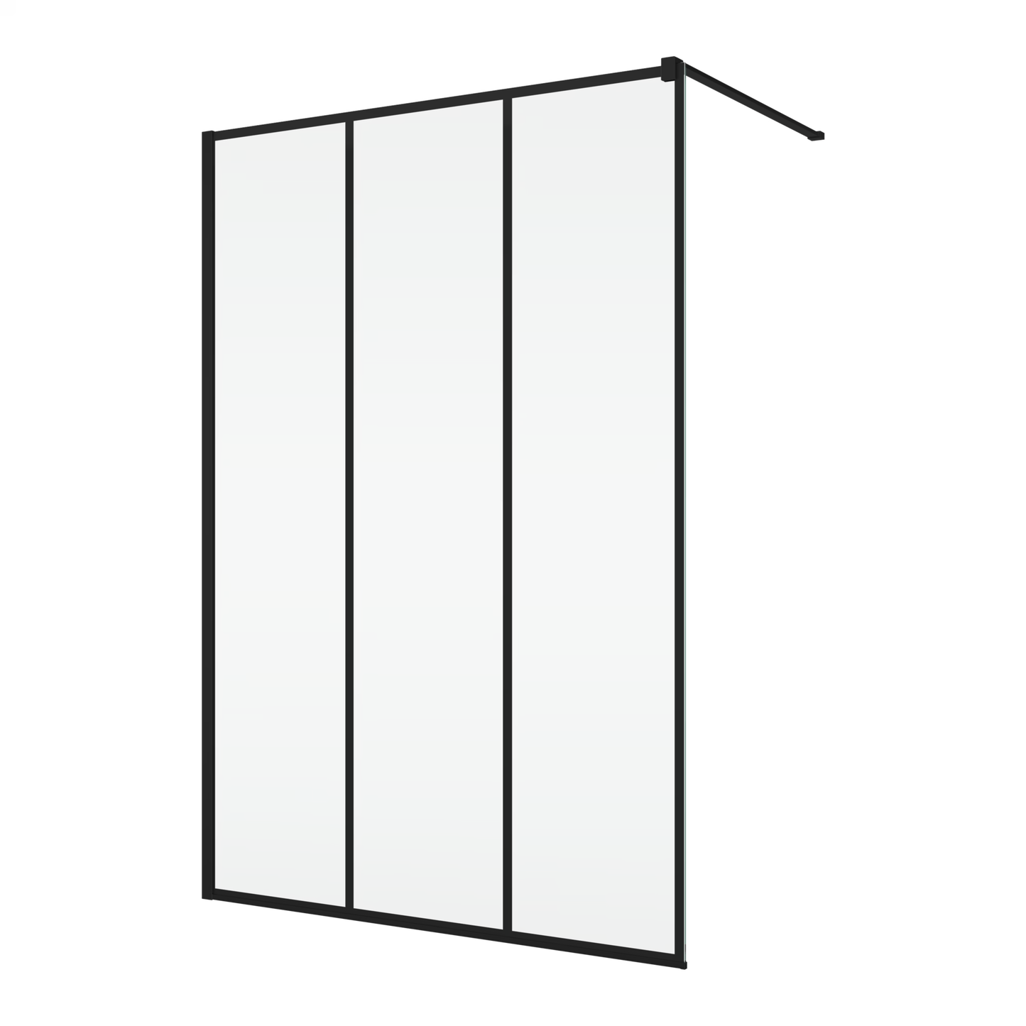 EASY STR4P LOFT 72 - Paravan duș Ronal cu profil compensator de fixare, sticlă transparentă, profil negru mat