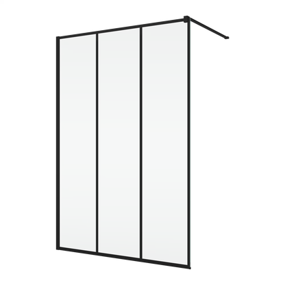 EASY STR4P LOFT 72 - Paravan duș Ronal cu profil compensator de fixare, sticlă transparentă, profil negru mat