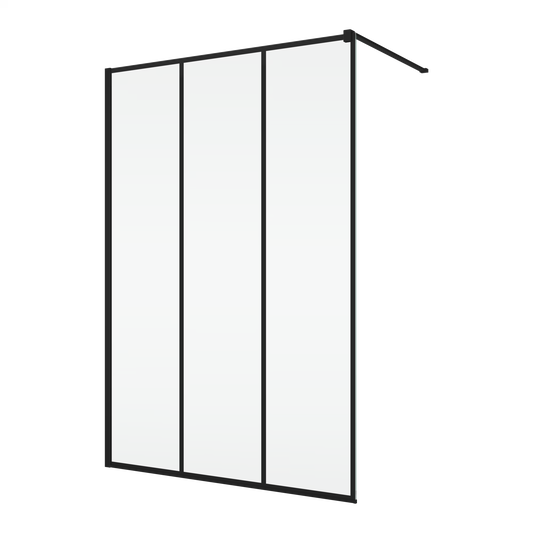 EASY STR4P LOFT 72 - Paravan duș Ronal cu profil compensator de fixare, sticlă transparentă, profil negru mat