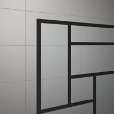 EASY STR4P LOFT 73 - Paravan duș Ronal cu profil compensator de fixare, sticlă transparentă, profil negru mat