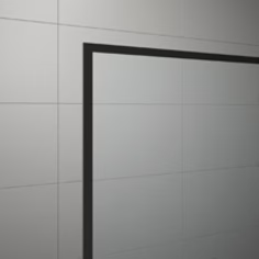 EASY STR4P LOFT 79 - Paravan duș Ronal cu profil compensator de fixare, sticlă transparentă, profil negru mat