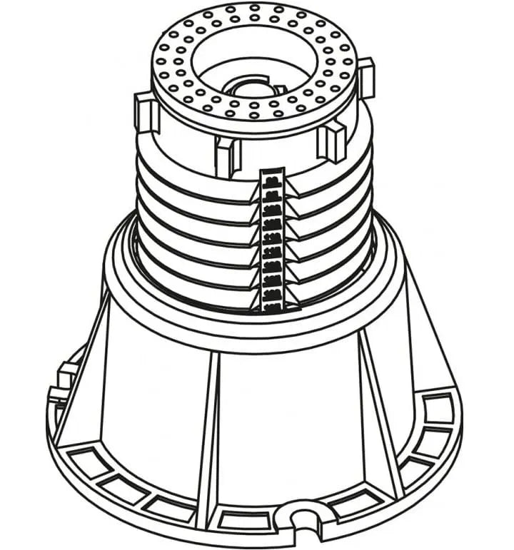 FWU.8 – picioare reglabile pentru cădițe duș 85–140 mm set 8 buc