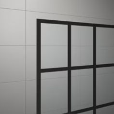 EASY STR4P LOFT 89 - Paravan duș Ronal cu profil compensator de fixare, sticlă transparentă, profil negru mat