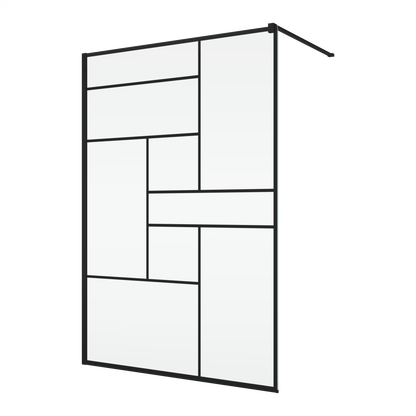 EASY STR4P LOFT 73 - Paravan duș Ronal cu profil compensator de fixare, sticlă transparentă, profil negru mat