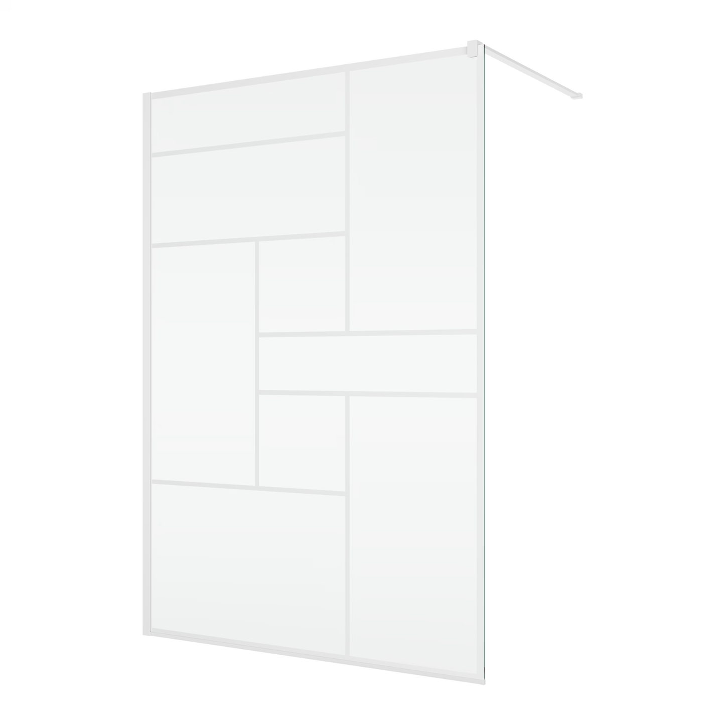 EASY STR4P LOFT 73 - Paravan duș Ronal cu profil compensator de fixare, sticlă transparentă, profil alb mat