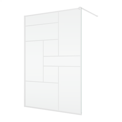 EASY STR4P LOFT 73 - Paravan duș Ronal cu profil compensator de fixare, sticlă transparentă, profil alb mat