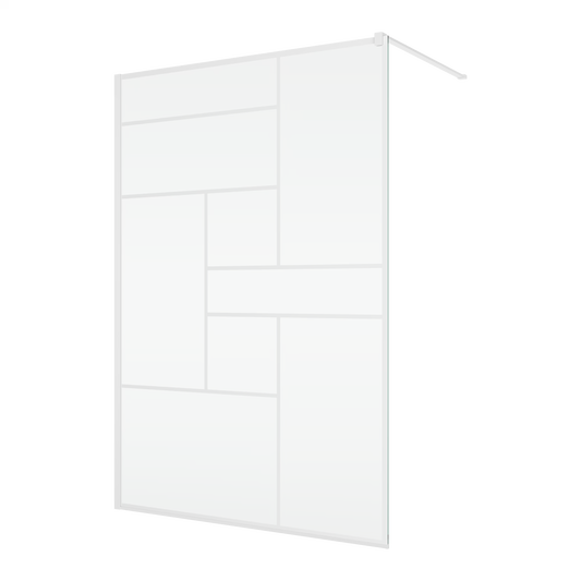 EASY STR4P LOFT 73 - Paravan duș Ronal cu profil compensator de fixare, sticlă transparentă, profil alb mat