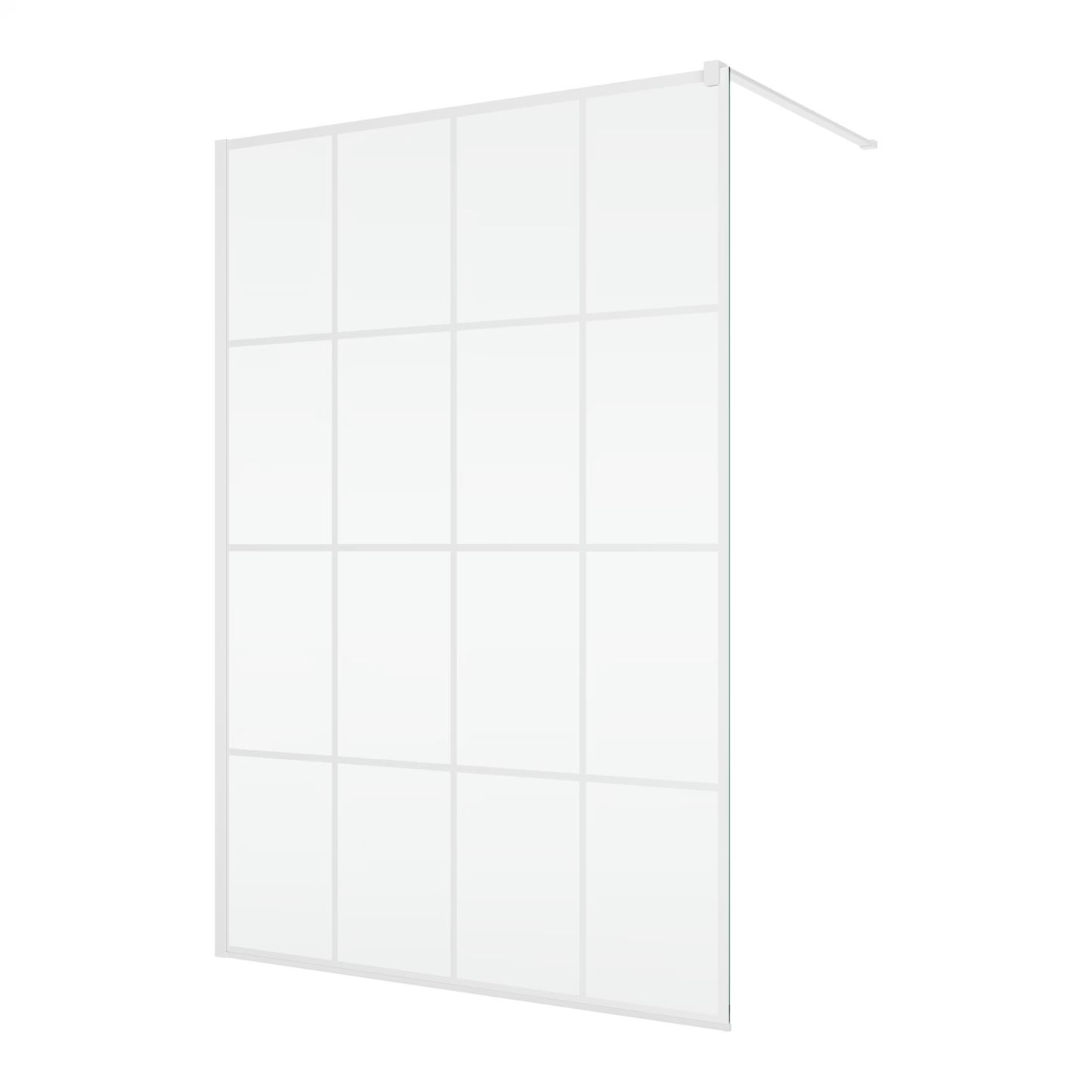 EASY STR4P LOFT 75 - Paravan duș Ronal cu profil compensator de fixare, sticlă transparentă, profil alb mat