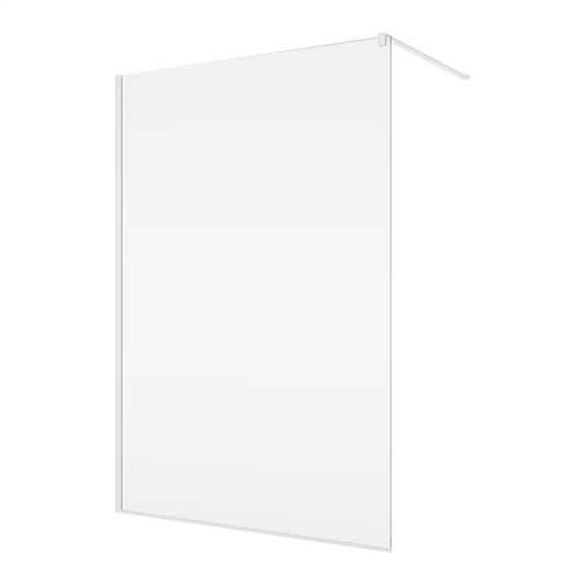 EASY STR4P – Paravan duș Ronal cu profil compensator de fixare, sticlă transparentă, profil alb mat