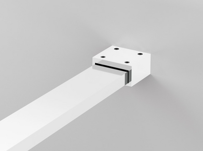 EASY STR4P – Paravan duș Ronal cu profil compensator de fixare + parte mobilă laterală la 90° 421 mm, sticlă transparentă, profil alb mat