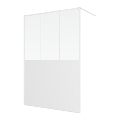 EASY STR4P LOFT 69 - Paravan duș Ronal cu profil compensator de fixare, sticlă transparentă, profil alb mat