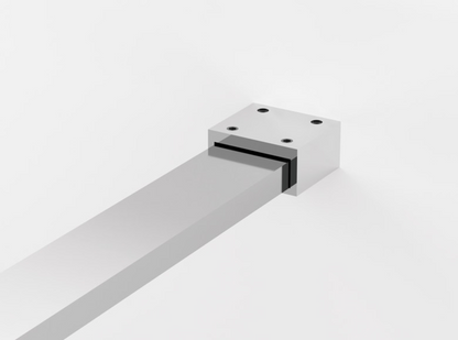 EASY STR4P – Paravan duș Ronal cu profil compensator de fixare + parte mobilă laterală la 90° 421 mm, sticlă transparentă, profil crom lucios