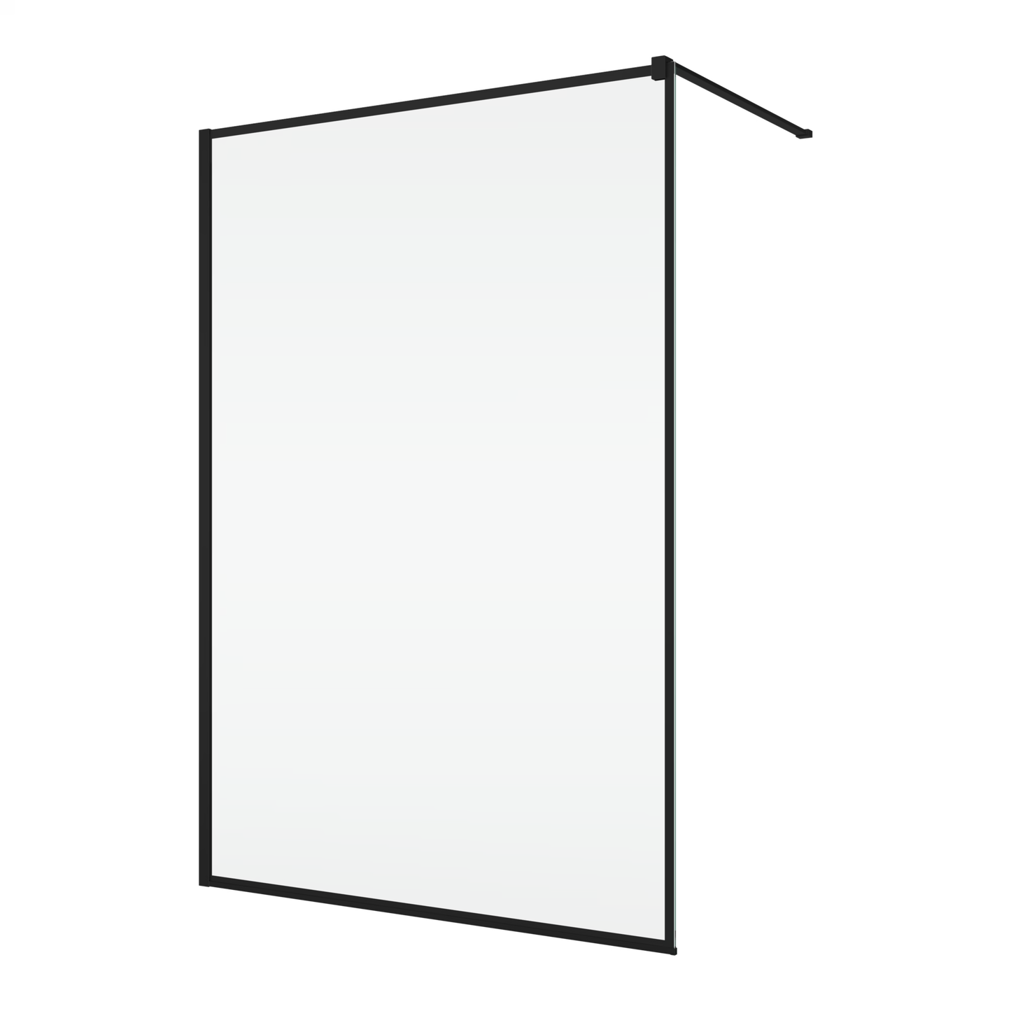 EASY STR4P LOFT 90 - Paravan duș Ronal cu profil compensator de fixare, sticlă transparentă, profil negru mat