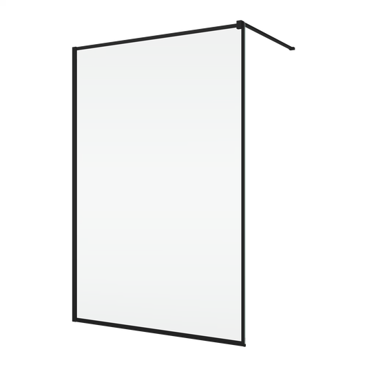 EASY STR4P LOFT 90 - Paravan duș Ronal cu profil compensator de fixare, sticlă transparentă, profil negru mat