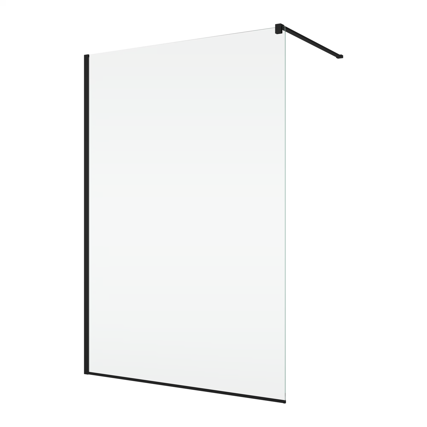 EASY STR4P – Paravan duș Ronal cu profil compensator de fixare, sticlă transparentă, profil negru mat