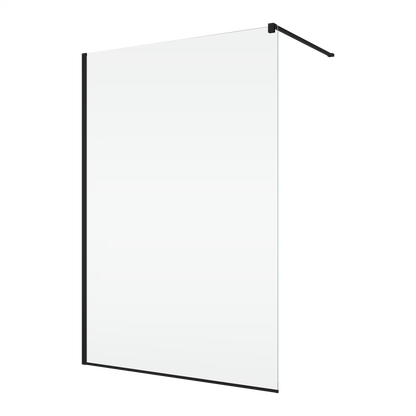 EASY STR4P – Paravan duș Ronal cu profil compensator de fixare, sticlă transparentă, profil negru mat