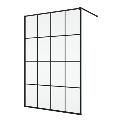 EASY STR4P LOFT 75 - Paravan duș Ronal cu profil compensator de fixare, sticlă transparentă, profil negru mat