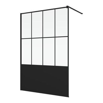 EASY STR4P LOFT 76 - Paravan duș Ronal cu profil compensator de fixare, sticlă transparentă, profil negru mat