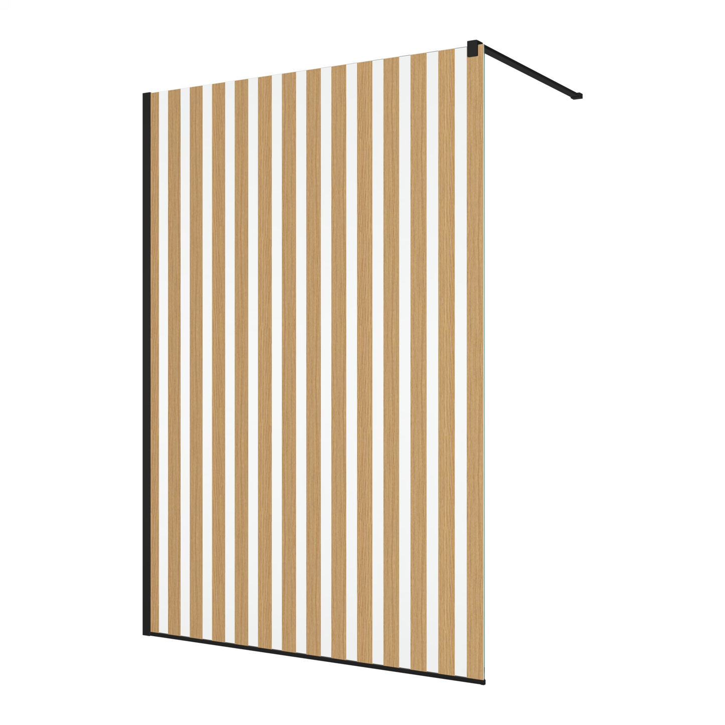 EASY STR4P JAPAN - Paravan duș Ronal cu profil compensator de fixare, sticlă 82 Japan, profil negru mat