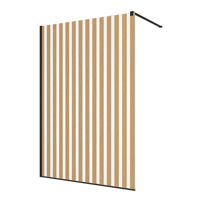 EASY STR4P JAPAN - Paravan duș Ronal cu profil compensator de fixare, sticlă 82 Japan, profil negru mat