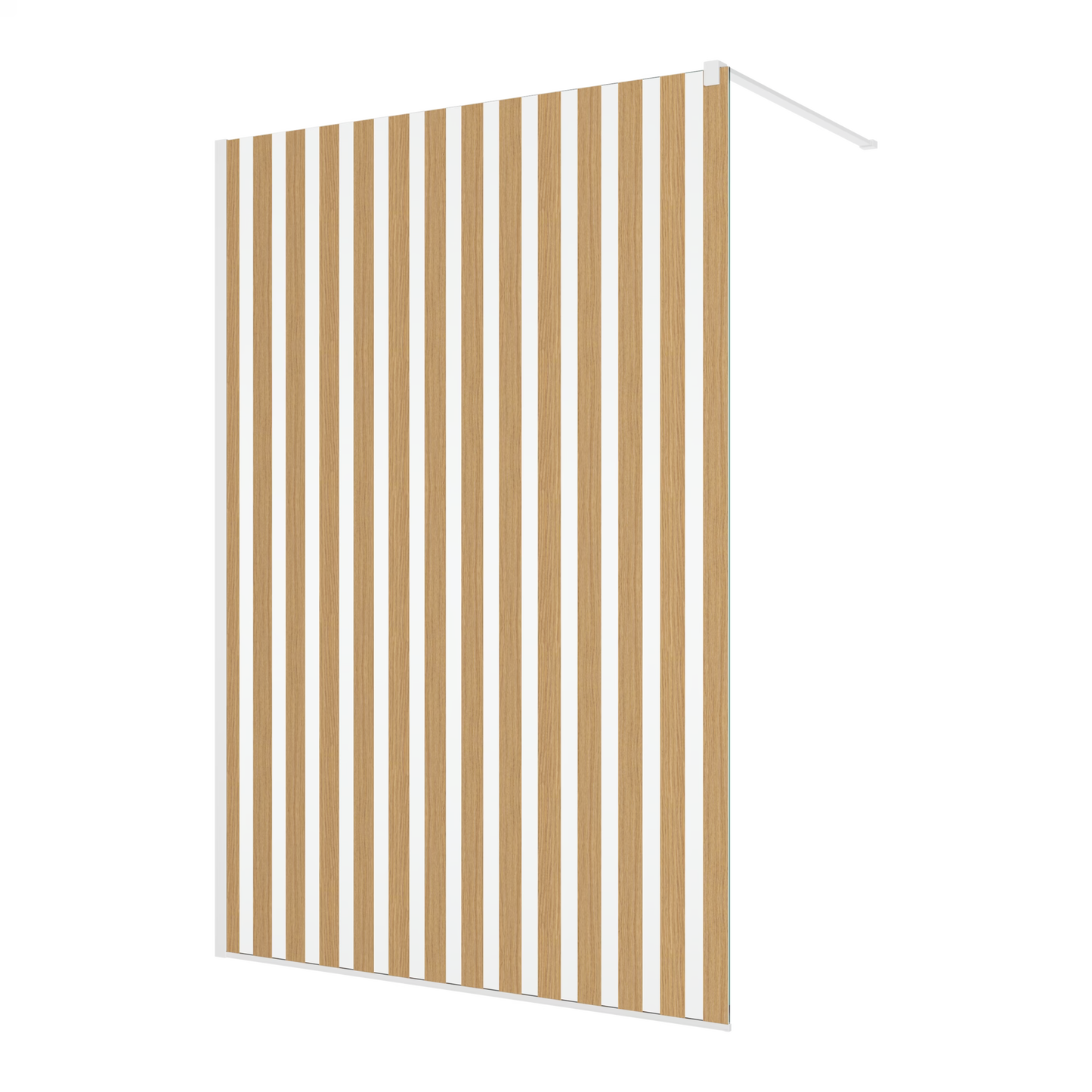 EASY STR4P JAPAN - Paravan duș Ronal cu profil compensator de fixare, sticlă 82 Japan, profil alb mat