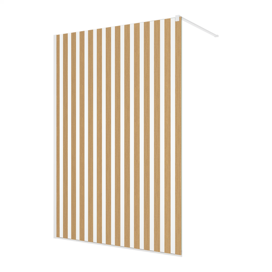 EASY STR4P JAPAN - Paravan duș Ronal cu profil compensator de fixare, sticlă 82 Japan, profil alb mat