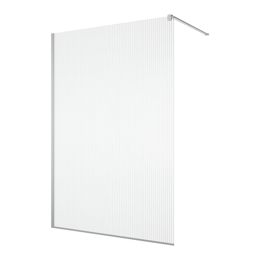 EASY STR4P LINA - Paravan duș Ronal cu profil compensator de fixare, sticlă canelată, profil crom lucios