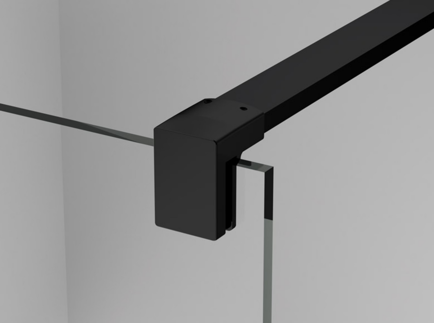 EASY STR4P LOFT 79 - Paravan duș Ronal cu profil compensator de fixare, sticlă transparentă, profil negru mat