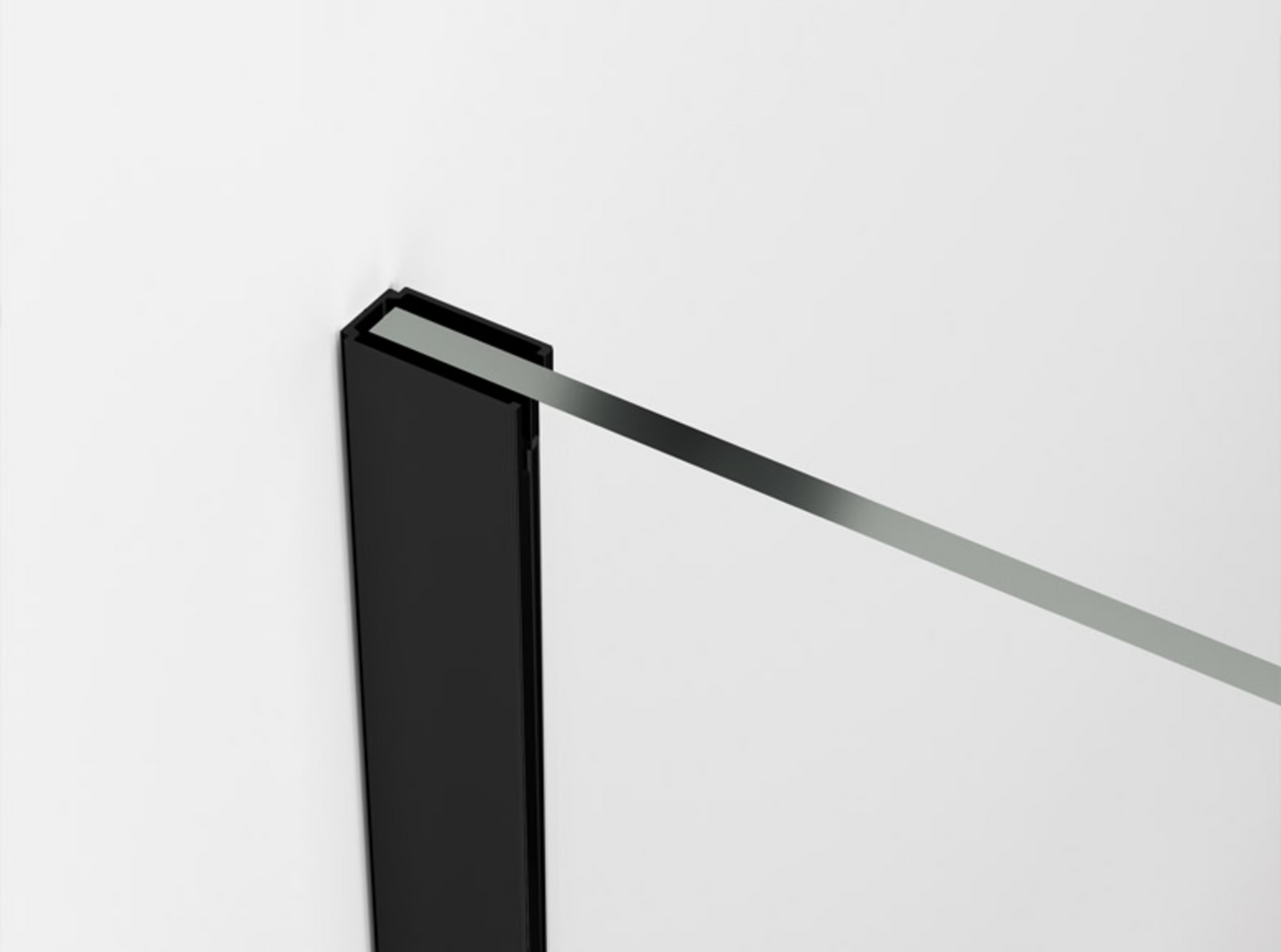 EASY STR4P JAPAN - Paravan duș Ronal cu profil compensator de fixare, sticlă 82 Japan, profil negru mat