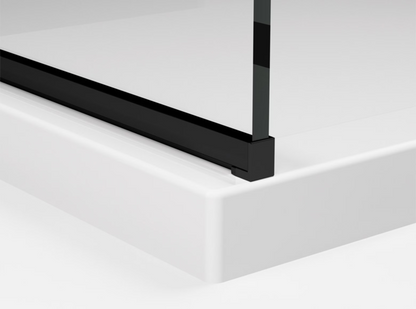 EASY STR4P LOFT 79 - Paravan duș Ronal cu profil compensator de fixare, sticlă transparentă, profil negru mat