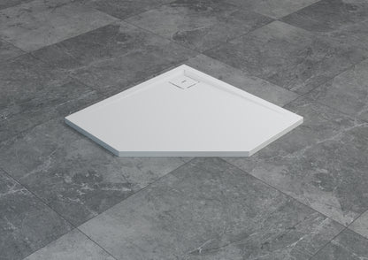 LIVADA, W205 cădiță de duș RONAL, pentagonala, din marmură sintetică