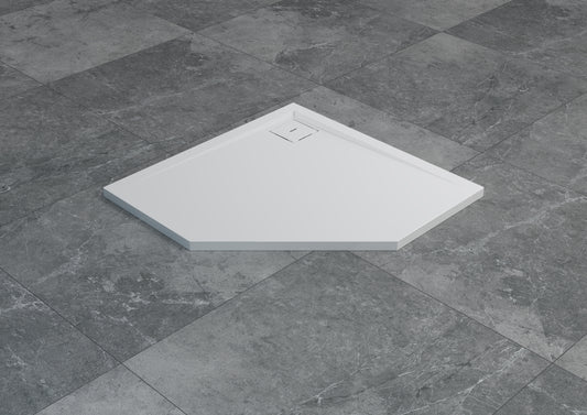 LIVADA, W205 cădiță de duș RONAL, pentagonala, din marmură sintetică