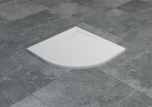 LIVADA, W20R cădiță de duș RONAL, sfert de cerc, din marmură sintetică