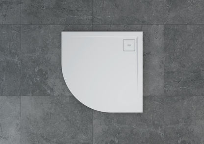 LIVADA, W20R cădiță de duș RONAL, sfert de cerc, din marmură sintetică