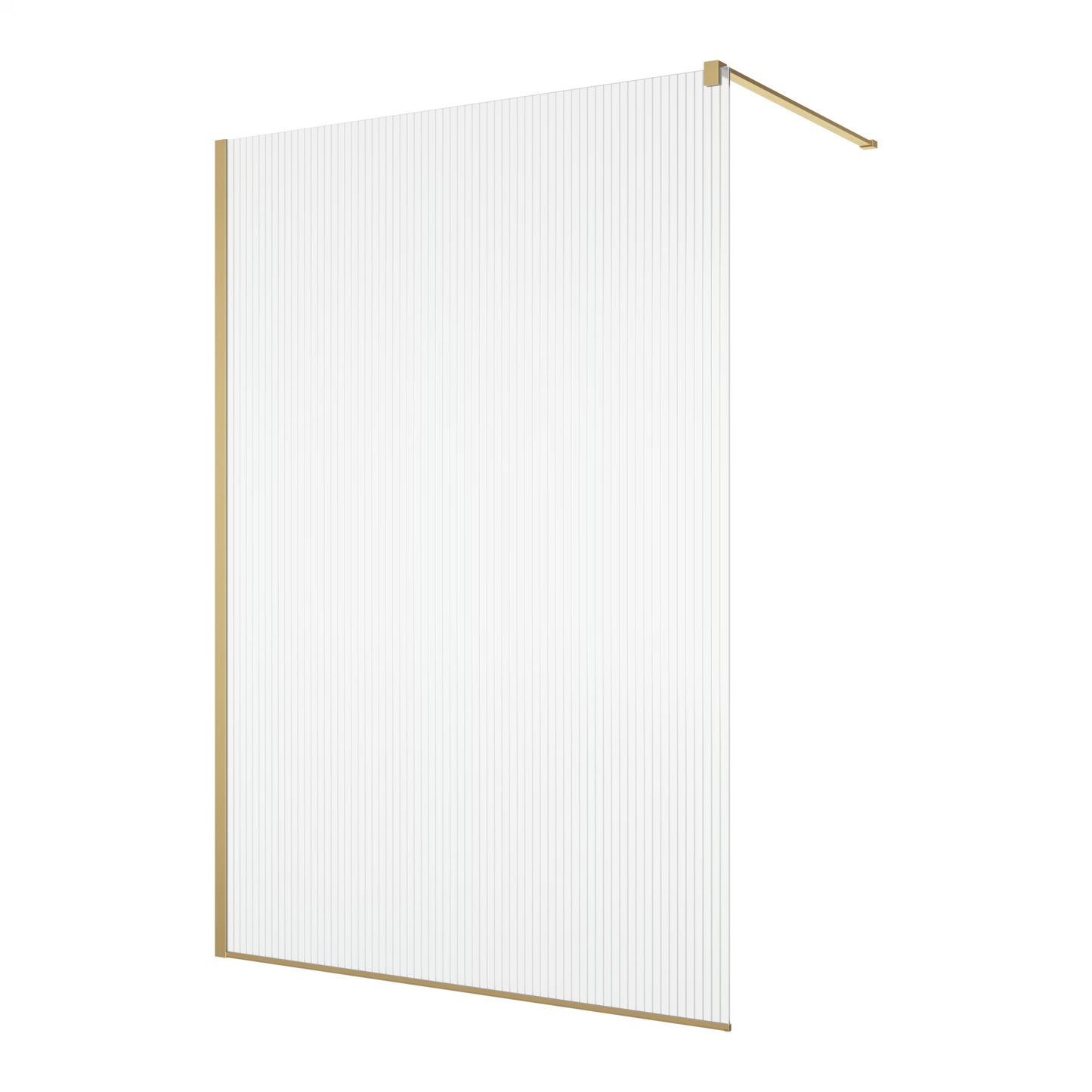 EASY STR4P LINA - Paravan duș Ronal cu profil compensator de fixare, sticlă canelată, profil auriu periat